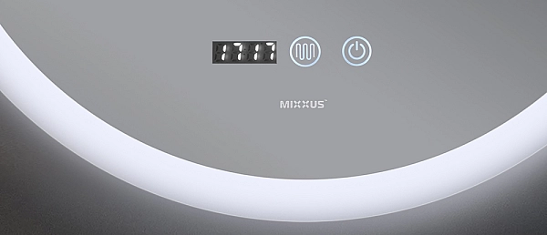 Дзеркало Mixxus PLAIN MC10-80 з Led Touch, Anti-fog, димером, регулятором яскравості, годинником (MI6932) - Фото - 12