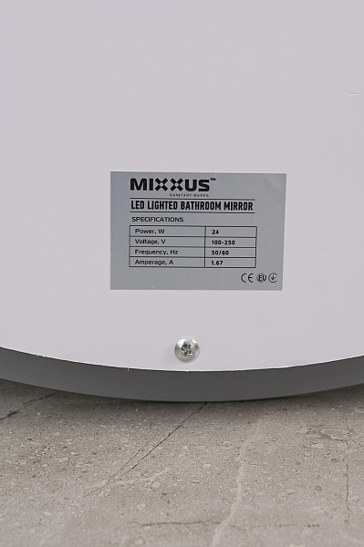 Дзеркало Mixxus PLAIN MC10-80 з Led Touch, Anti-fog, димером, регулятором яскравості, годинником (MI6932) - Фото - 9