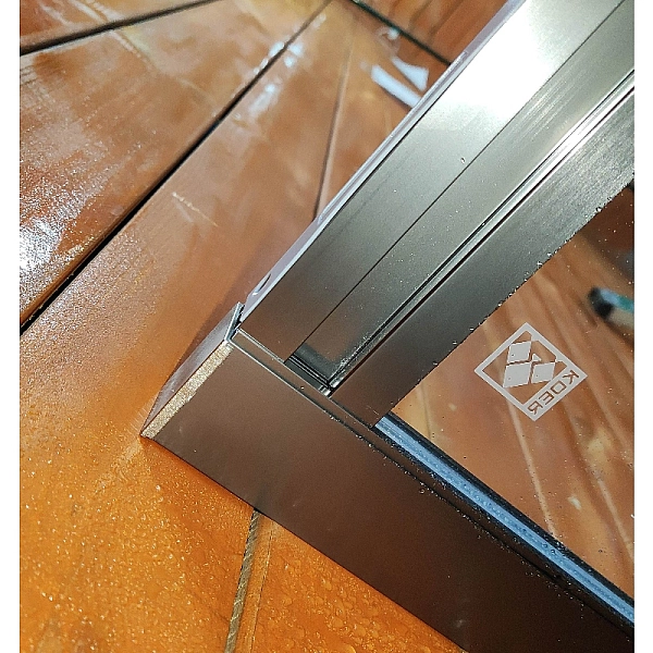 Шторки скляні на ванну розсувні Koer SR BS06-120x150-TR-07 прозоре скло Easy Clean 6мм, графіт (KR5947) - Фото - 14