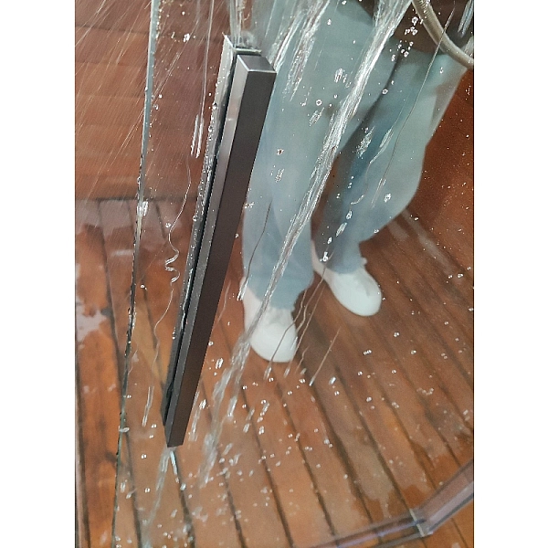 Шторки скляні на ванну розсувні Koer SR BS06-120x150-TR-07 прозоре скло Easy Clean 6мм, графіт (KR5947) - Фото - 17