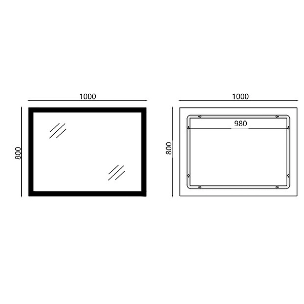 Дзеркало Mixxus FLAT MR04-100x80 з Led Touch, Anti-fog, димером, регулятором яскравості, годинником (MI6927) - Фото - 7