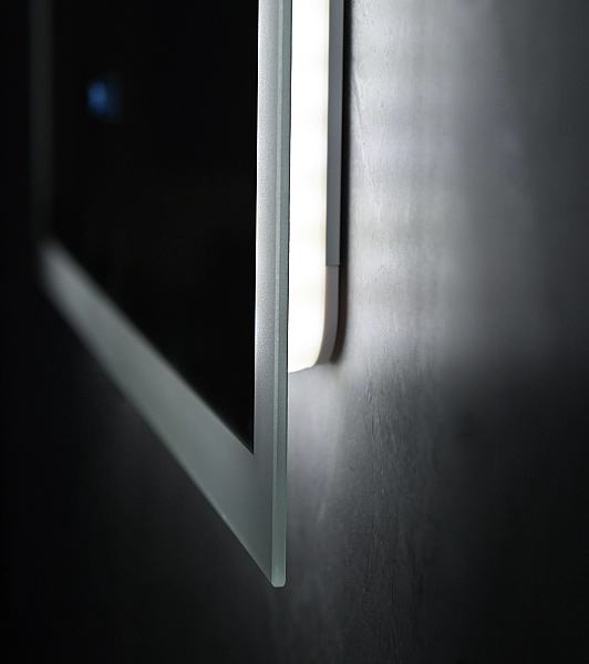 Дзеркало Mixxus FLAT MR04-100x80 з Led Touch, Anti-fog, димером, регулятором яскравості, годинником (MI6927) - Фото - 5