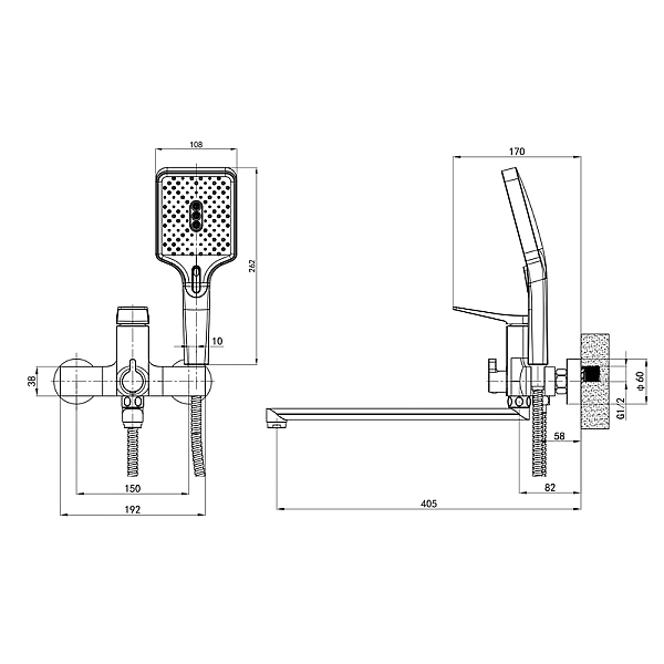 Змішувач для ванни Mixxus Premium Degas 006 (EURO) (MI8247) - Фото - 6