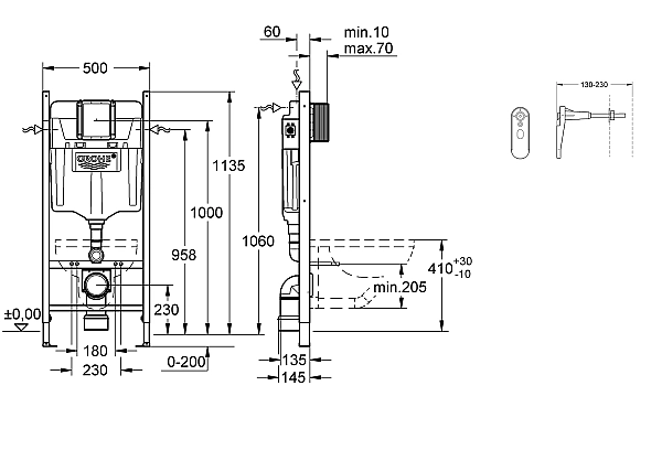 Система інсталяції для унітазу 2 в 1 Grohe Rapid SL (UA388400WG) - Фото - 3