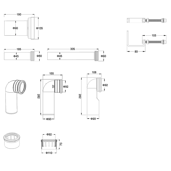 Комплект: Mixxus Premium Ellipse-SET-2102 (в 2 ящ) Унітаз система змиву Tornado 3.0+ Інсталяція Koer KT-0404 + панель KT-0604-01 Chrome (MP6690) - Фото - 16