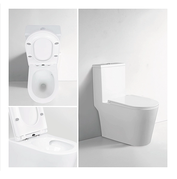 Унітаз моноблок підлоговий Mixxus BEVEL-0406-T1 690х360х790mm, система змиву TORNADO 1.0 (MI6729) - Фото - 2