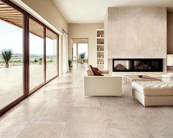 Плитка керамогранітна Travertino Bianco Vein R10 RECT 600x1200 Ragno - Фото - 2