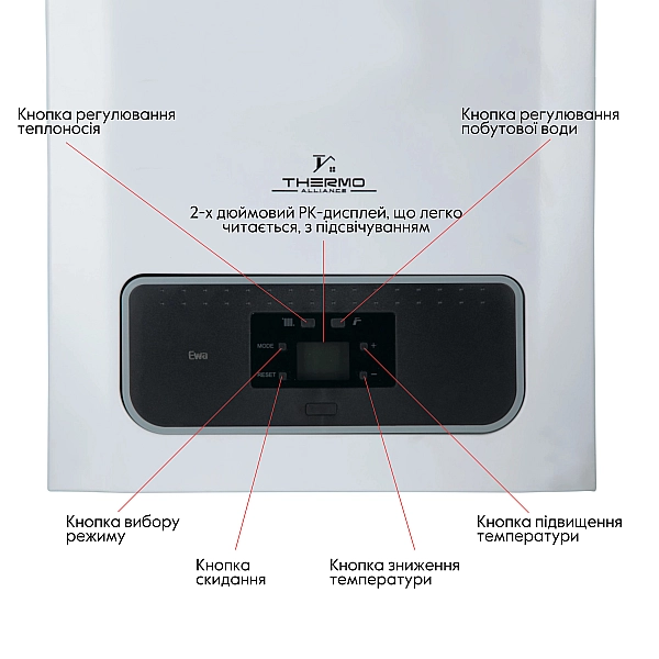 Котел газовий Thermo Alliance EWA 24 кВт двухконтурний, конденсаційний - Фото - 7
