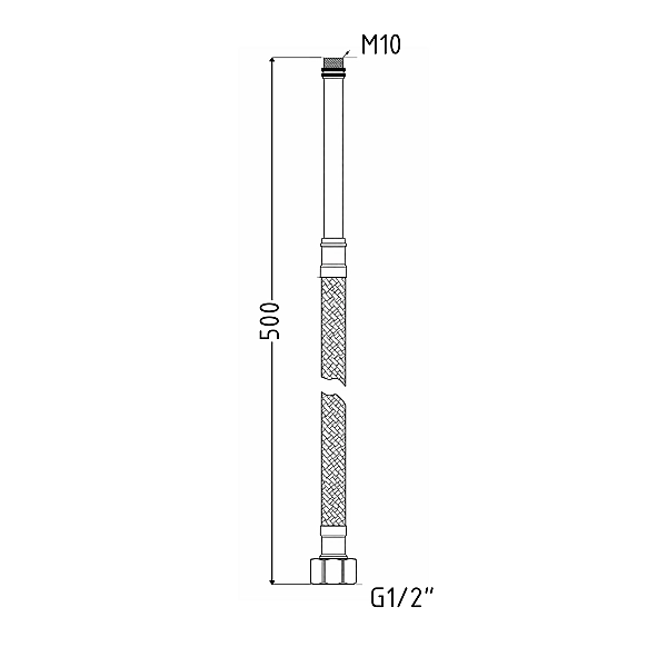Гибкая подводка для смесителя Thermo Alliance Forte М10 50 см TAF387W50 - Фото - 2