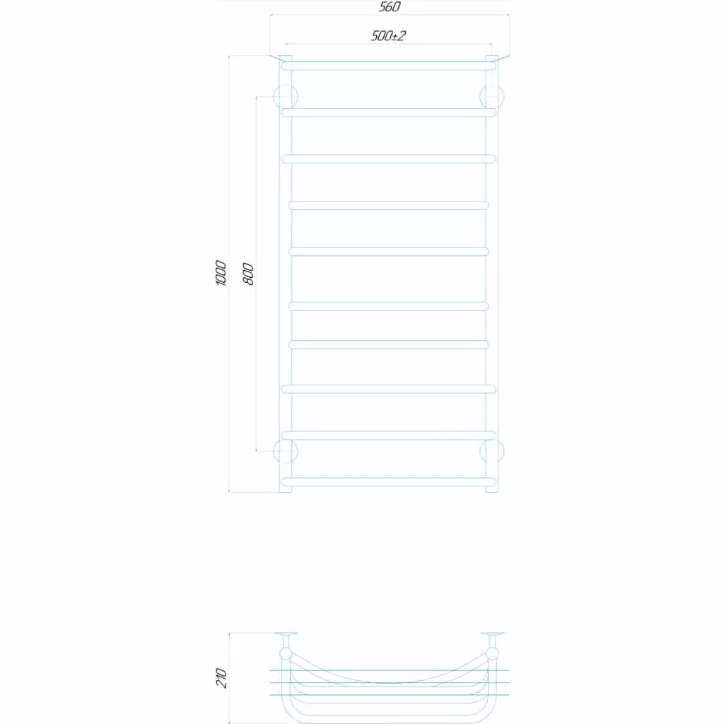 Рушникосушарка водяна Deffi Юність 500х1000 мм - Фото - 4
