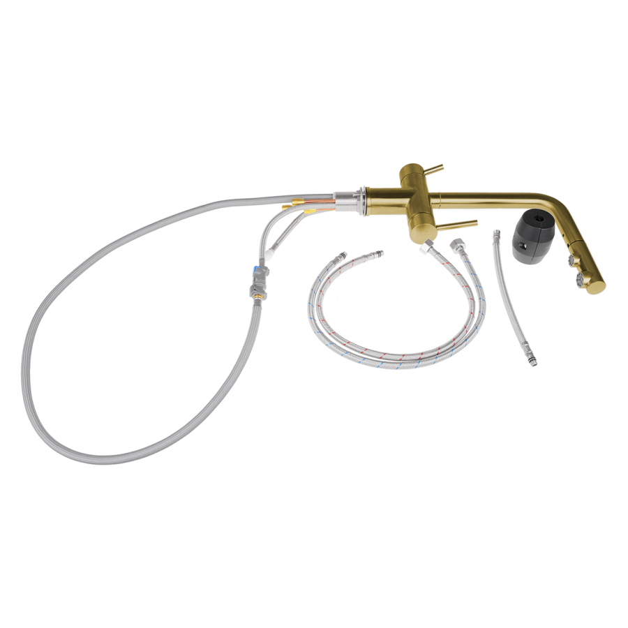 Комбінований змішувач на кухню золотий 4в1 Nett FWG-33 - Фото - 7