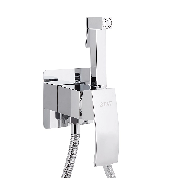 Набор для гигиенического душа Qtap Swan Cascada прямоугольный QTSWA262CRM45567 Chrome - Фото - 3