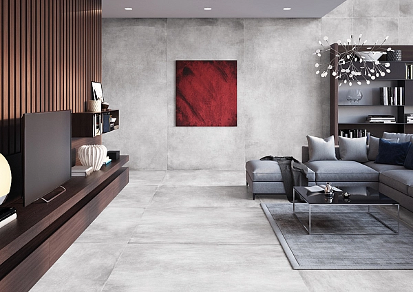 Плитка керамогранітна Concrete Gris RECT 597x1197x8 Cerrad - Фото - 2