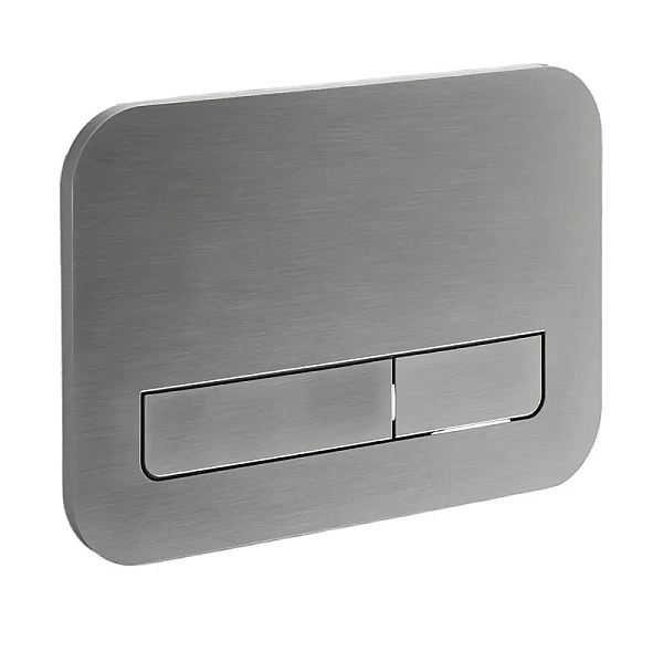 Панель змиву Koer KT-0609-07 240x160x7mm пластикова, кнопка лінійна (колір графіт) (KR6133)