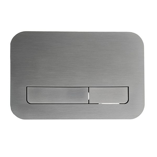 Панель змиву Koer KT-0609-07 240x160x7mm пластикова, кнопка лінійна (колір графіт) (KR6133) - Фото - 4