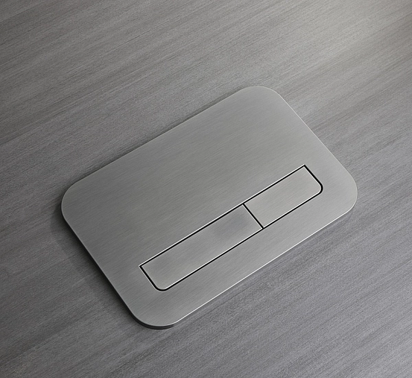 Панель змиву Koer KT-0609-07 240x160x7mm пластикова, кнопка лінійна (колір графіт) (KR6133) - Фото - 2