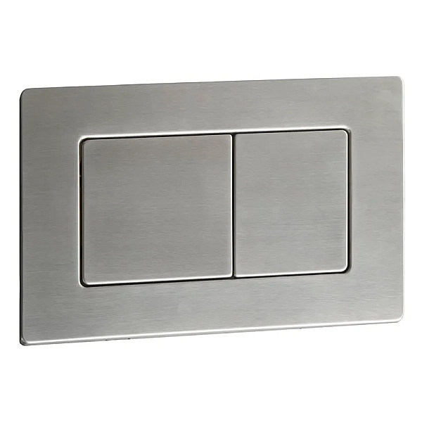 Панель змиву Koer KT-0612-02 240x160x10mm з нержавіючої сталі, кнопка квадратна SUS304 (KR6120)