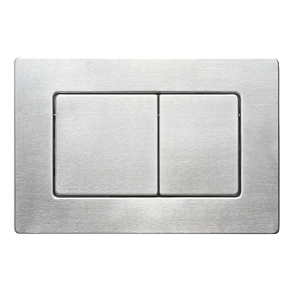 Панель змиву Koer KT-0612-02 240x160x10mm з нержавіючої сталі, кнопка квадратна SUS304 (KR6120) - Фото - 4