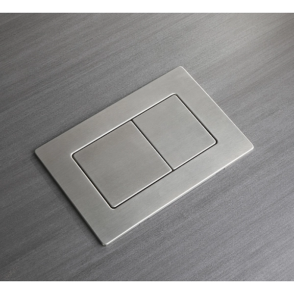 Панель змиву Koer KT-0612-02 240x160x10mm з нержавіючої сталі, кнопка квадратна SUS304 (KR6120) - Фото - 5