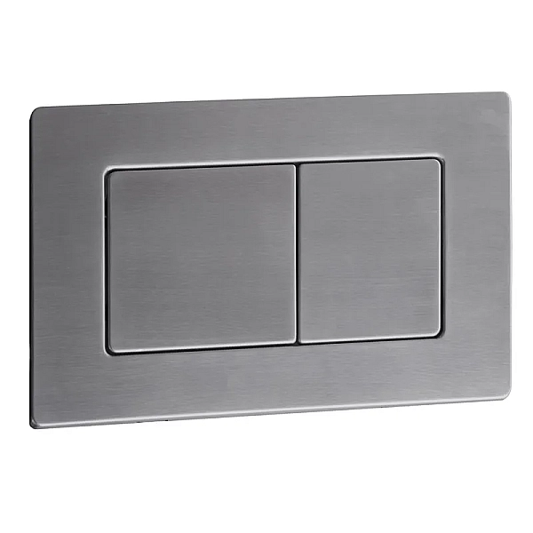 Панель змиву Koer KT-0612-07 240x160x10mm з нержавіючої сталі, кнопка квадр. (колір графіт) (KR6122)