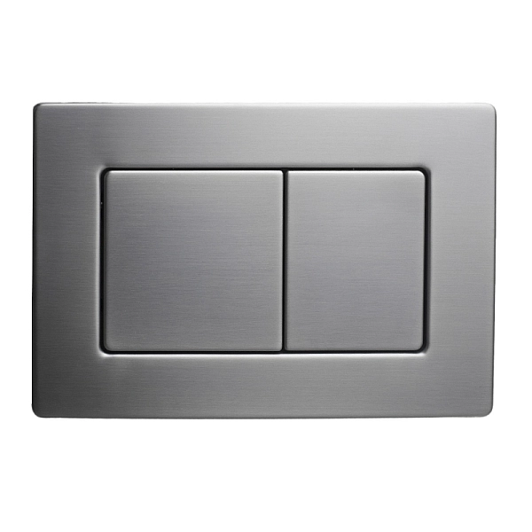 Панель змиву Koer KT-0612-07 240x160x10mm з нержавіючої сталі, кнопка квадр. (колір графіт) (KR6122) - Фото - 3