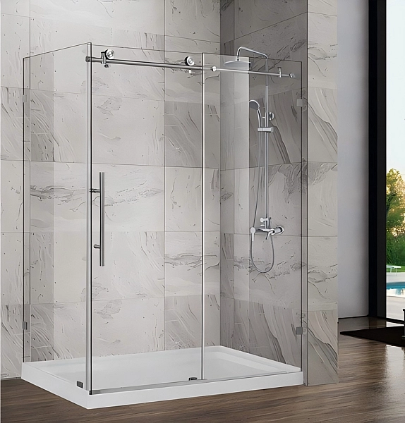 Душова кабіна без піддону Koer SR SC07-120x90x200-TR-01 прозоре скло Easy Clean 8мм, хром (KR5370) - Фото - 6