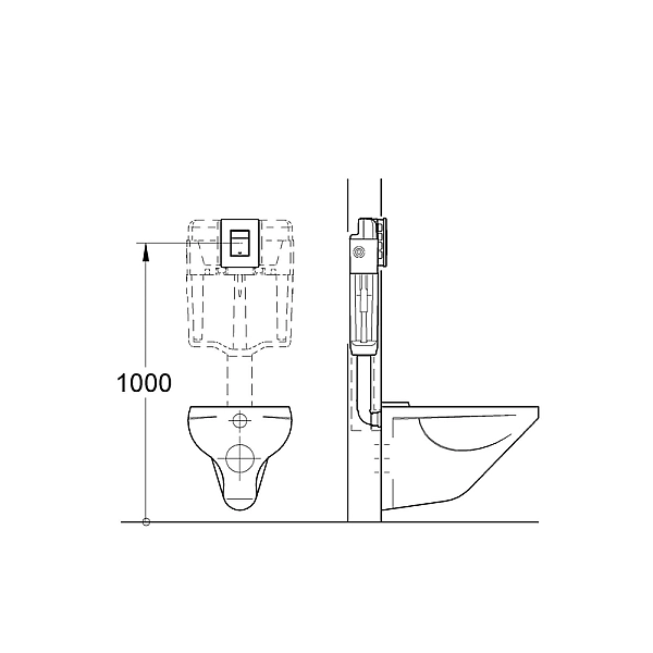 Комплект Grohe Set Унітаз ELLIPSE-0305-T3 + Інсталяція UA388400WG + панель 38732000 (388400WGELLIPS0305T3) - Фото - 8