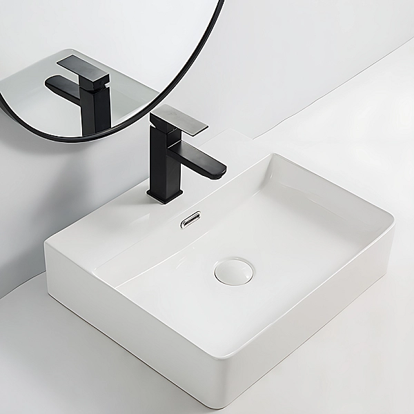 Раковина підвісна-накладна Mixxus Premium  QUADRO-0203 500x420x130mm (отвір під змішувач, перелив) (MP6718) - Фото - 7