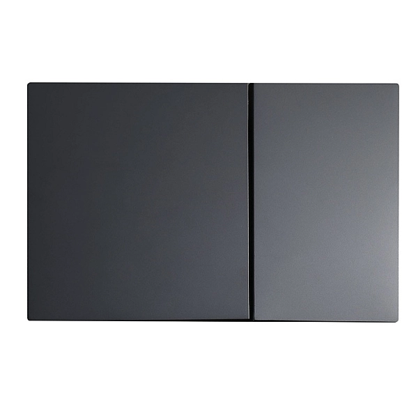 Панель змиву Koer KT-0610-05 240x160x32mmmm пластикова, кнопка квадратна (колір чорний матовий) (KR6136) - Фото - 3