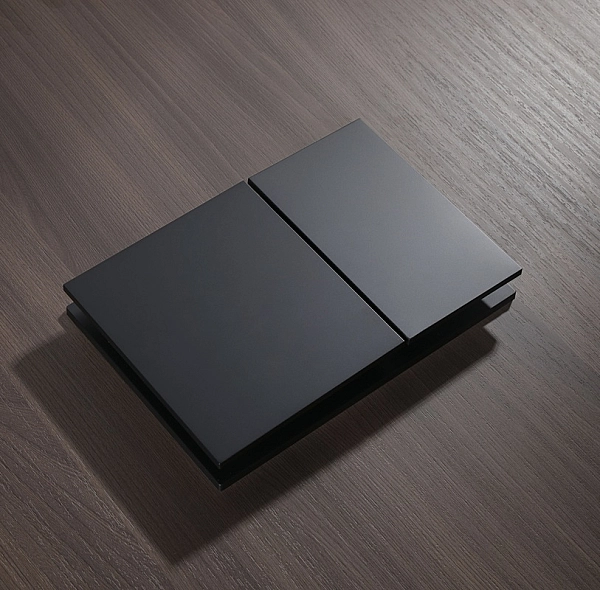 Панель змиву Koer KT-0610-05 240x160x32mmmm пластикова, кнопка квадратна (колір чорний матовий) (KR6136) - Фото - 2