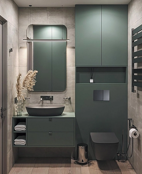 Панель змиву Koer KT-0610-05 240x160x32mmmm пластикова, кнопка квадратна (колір чорний матовий) (KR6136) - Фото - 5