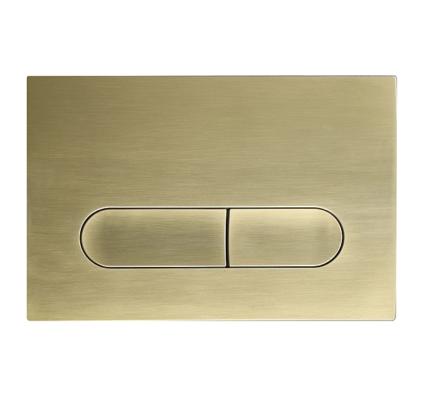 Панель змиву Koer KT-0608-12 240x160x10mm пластик., кнопка закруглена (колір матове золото) (KR6126) - Фото - 4