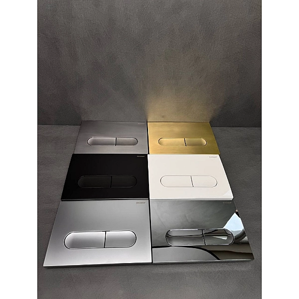 Панель змиву Koer KT-0608-12 240x160x10mm пластик., кнопка закруглена (колір матове золото) (KR6126) - Фото - 7