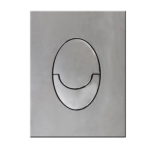 Панель змиву Koer KT-0606-02 157x198x3mm пластикова, кнопка закруглена (SS Color) (KR6238) - Фото - 4