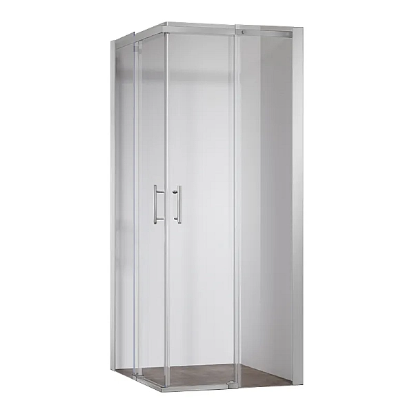 Душова кабіна без піддону Koer SR SC03-100x100x200-TR-01 прозоре скло Easy Clean 6мм, хром (KR5357)