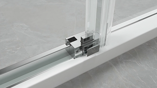 Душова кабіна без піддону Koer SR SC03-100x100x200-TR-01 прозоре скло Easy Clean 6мм, хром (KR5357) - Фото - 8