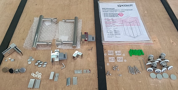Душова кабіна без піддону Koer SR SC03-100x100x200-TR-01 прозоре скло Easy Clean 6мм, хром (KR5357) - Фото - 2