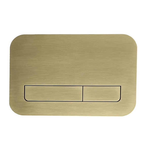 Панель змиву Koer KT-0609-12 240x160x7mm пластикова, кнопка лінійна (колір матове золото) (KR6132) - Фото - 4