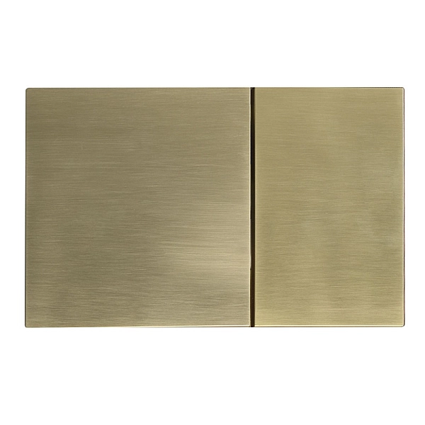 Панель змиву Koer KT-0610-12 240x160x32mmmm пластикова, кнопка квадратна (колір матове золото) (KR6137) - Фото - 4