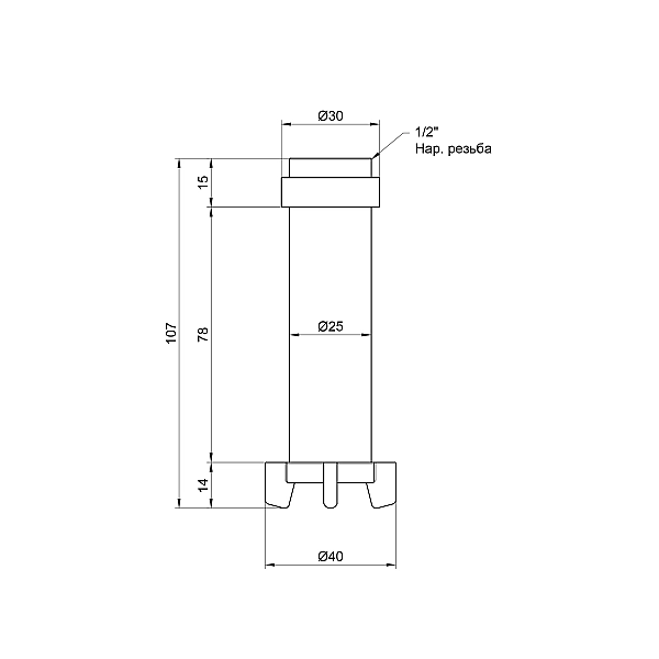 Фільтруючий картридж Icma для фільтрів 1/2" х3/4" №752 - Фото - 2