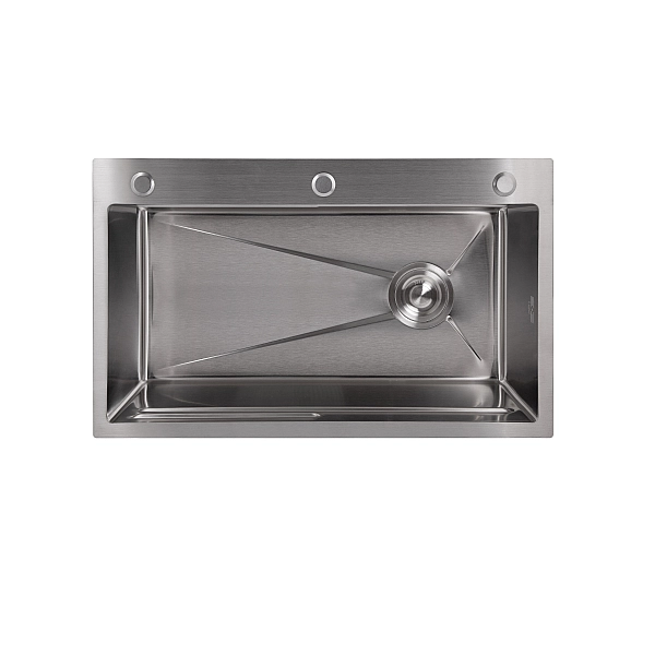 Мийка для кухні інтегрована Lidz Handmade H7545 Brushed Steel 3,0/1,0 мм LDH7545BRU49457 - Фото - 3