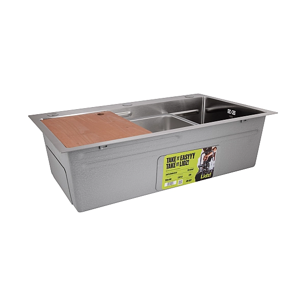 Мийка для кухні інтегрована Lidz Handmade H7545 Brushed Steel 3,0/1,0 мм LDH7545BRU49457 - Фото - 6
