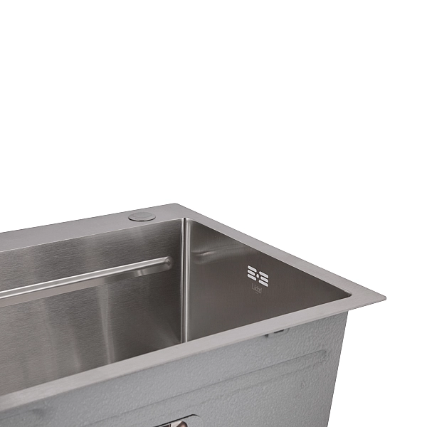 Мийка для кухні інтегрована Lidz Handmade H7545 Brushed Steel 3,0/1,0 мм LDH7545BRU49457 - Фото - 7