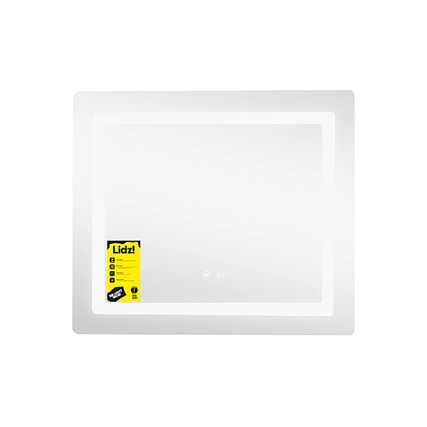 Дзеркало Lidz Kubis (KU2) 600х700 з LED-підсвічуванням Touch, з антизапотіванням, з димером, рег. яскравості LDKU60070049286 - Фото - 3