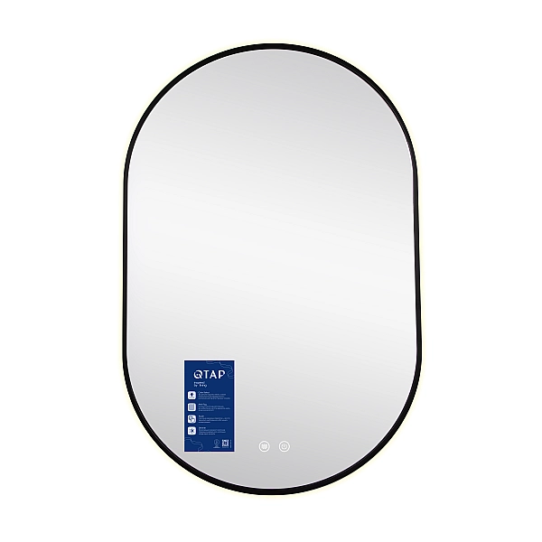 Дзеркало Qtap Scorpio (SC1) з LED-підсвічуванням Touch, з антизапотіванням, з димером, рег. темп. кольору (3000-6500K) Black QTSC600900 - Фото - 4