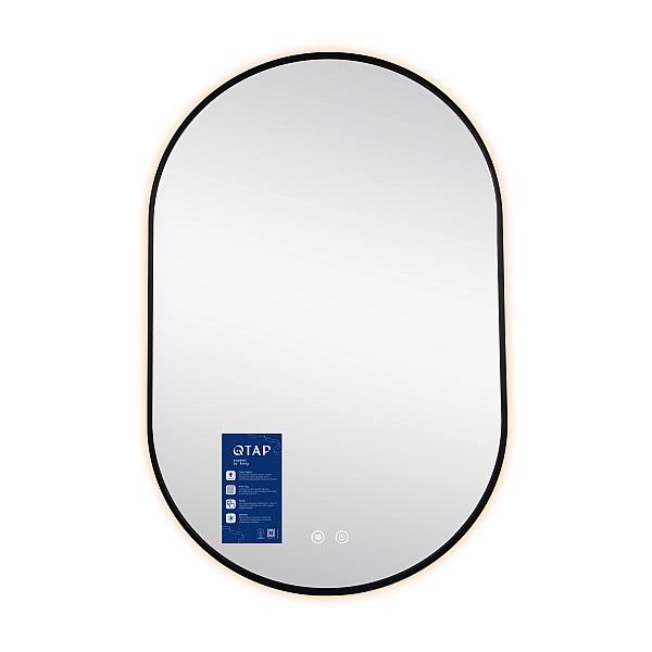 Дзеркало Qtap Scorpio (SC1) з LED-підсвічуванням Touch, з антизапотіванням, з димером, рег. темп. кольору (3000-6500K) Black QTSC600900 - Фото - 5