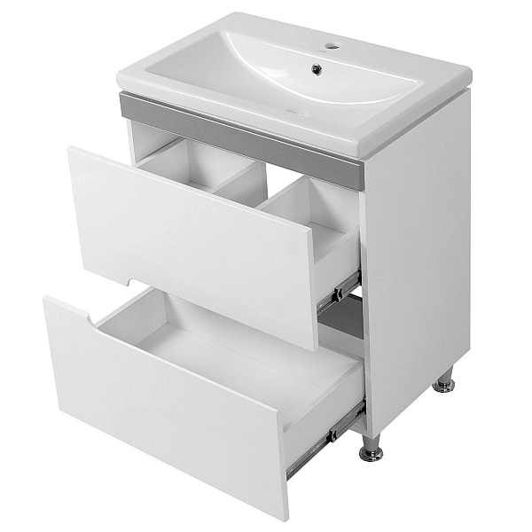 "Верона" Тумба з умив. "Глорія 100" 2 ш (напр.прих.монт) сіре - Фото - 2