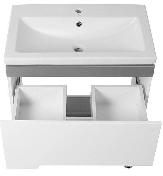 "Верона" Тумба з умив. "Глорія 100" 2 ш (напр.прих.монт) сіре - Фото - 3