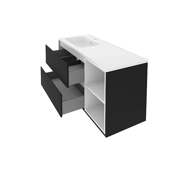 "Айріс" Тумба з ум. Родео 120 (чорна) ліва - Фото - 2