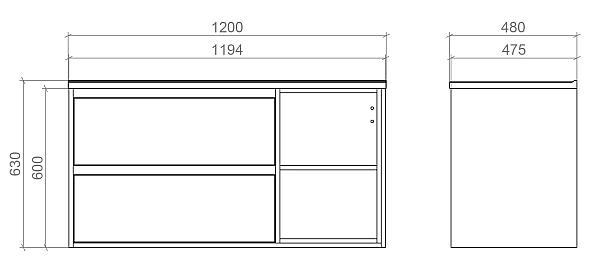 "Айріс" Тумба з ум. Родео 120 (чорна) ліва - Фото - 3